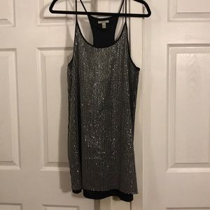Zara TRF Sequin w. Metallic Thread Sparkling Dress